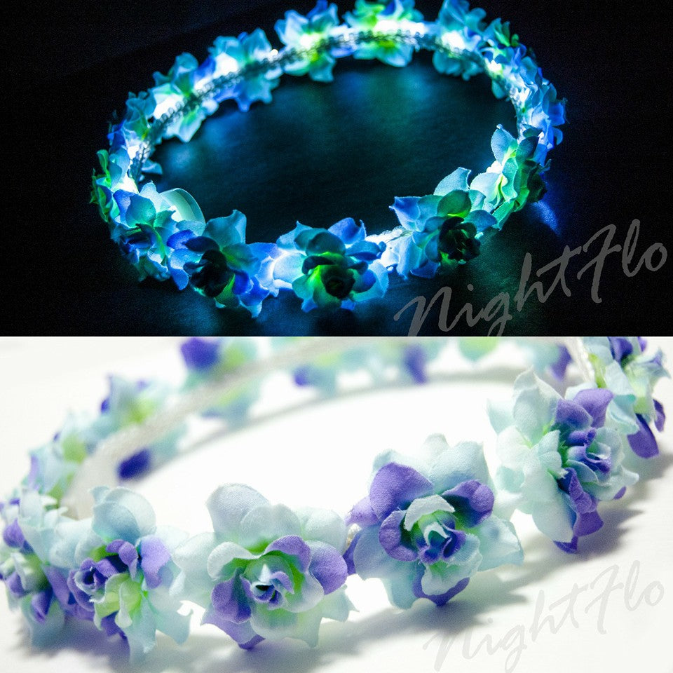 LED Light-Up Monster Palette Floral Crown – Glowing Teal, Purple & Lime Green Headband– Light-Up Festival, Rave & Party Headpiece |Music Festival| EDC Light-Up Bridal, Festival & Party Headpiece (Copy) (Copy)