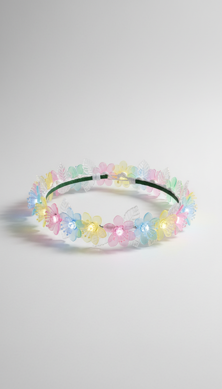 LED Flower Crown Adjustable Fit