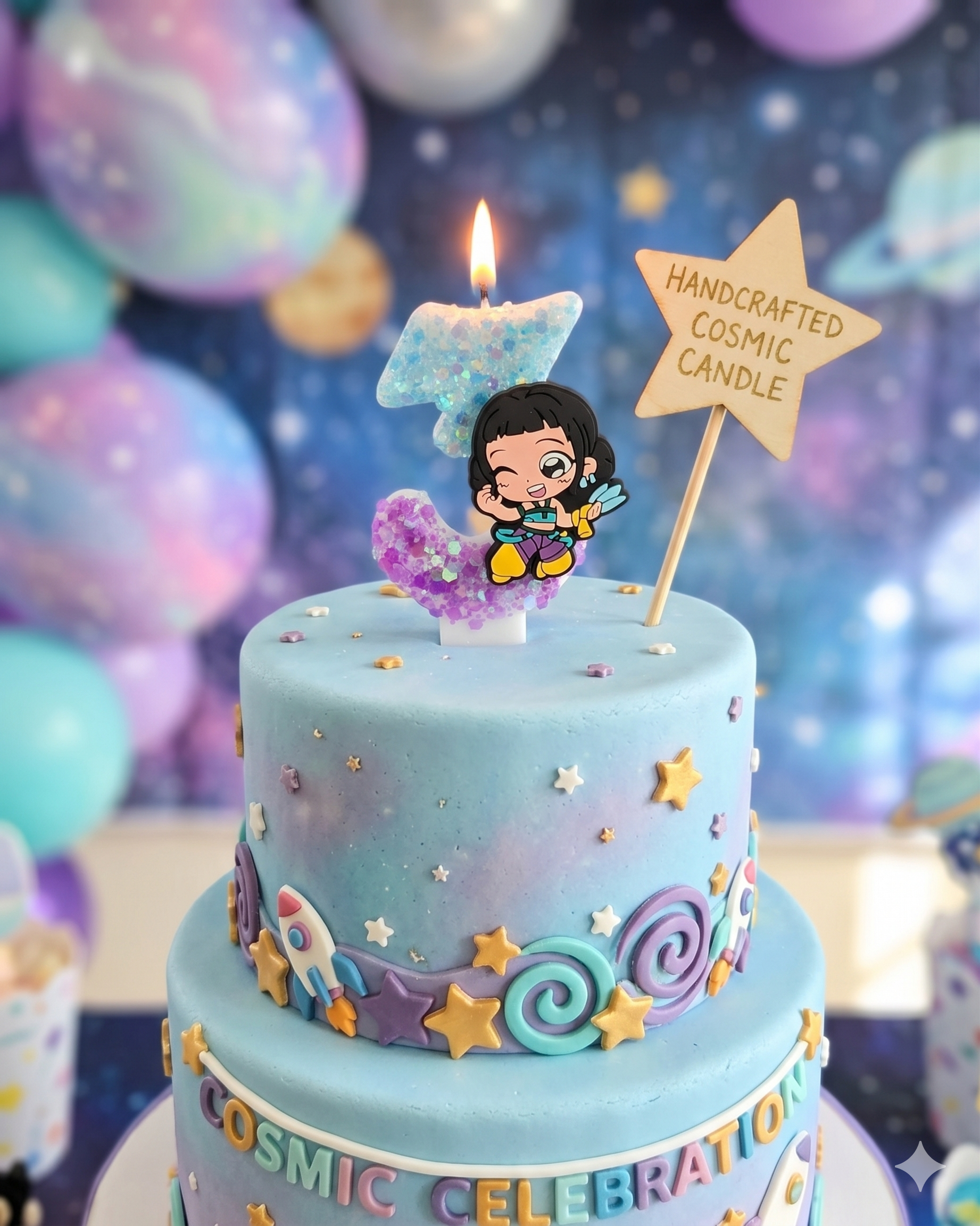 K Pop Demon Hunter Number Birthday Candles (Zoey #6 Candle)