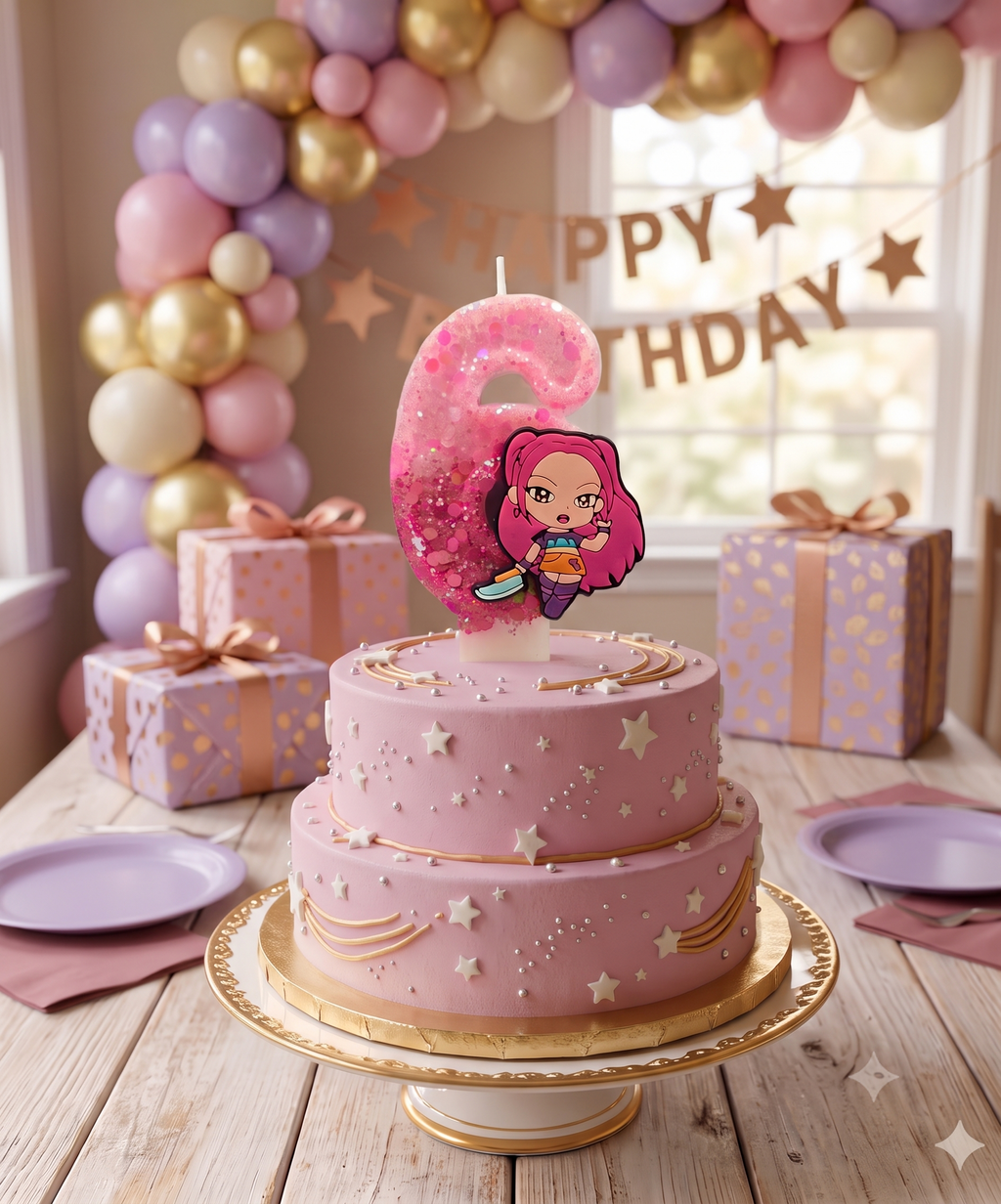 K Pop Demon Hunter Number Birthday Candles (Mira #9 Candle)