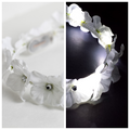 Glowing LED Heavenly White Flower Crown – Light-Up Bridal, Festival & Party Headpiece