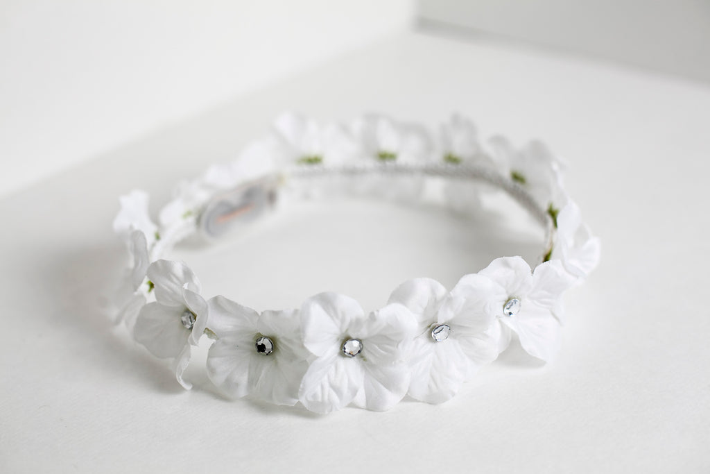Glowing LED Heavenly White Flower Crown – Light-Up Bridal, Festival & Party Headpiece