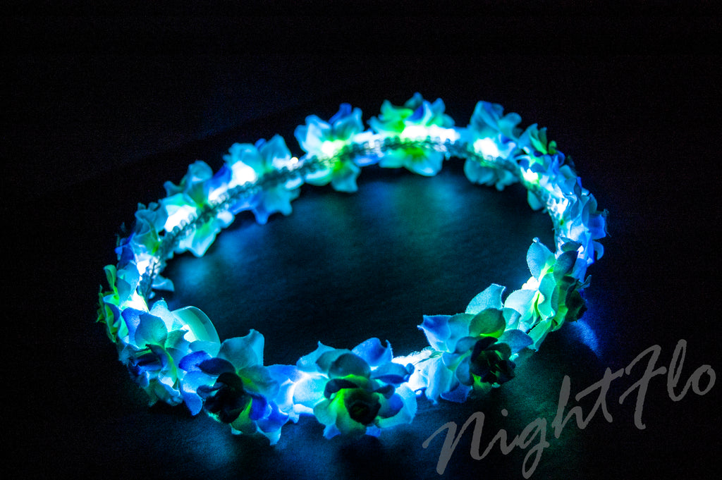 LED Light-Up Monster Palette Floral Crown – Glowing Teal, Purple & Lime Green Headband– Light-Up Festival, Rave & Party Headpiece |Music Festival| EDC Light-Up Bridal, Festival & Party Headpiece (Copy) (Copy)