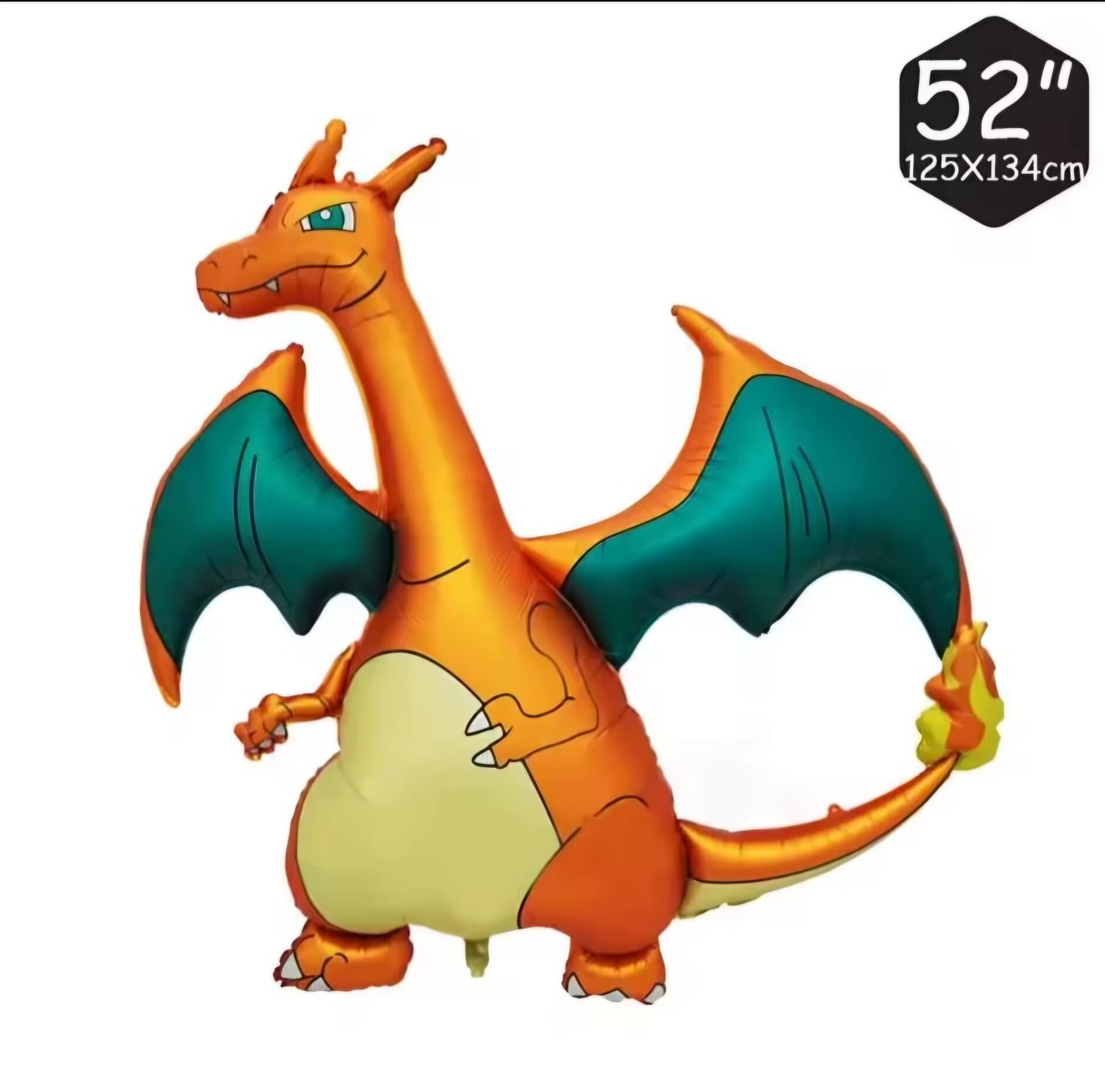 Giant Charizard Foil Balloon 52" – Jumbo Fire Dragon Birthday Party Decoration– Pokémon Birthday Party Decoration & Photo Prop (Copy)