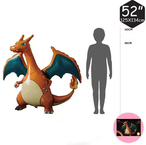 Giant Charizard Foil Balloon 52" – Jumbo Fire Dragon Birthday Party Decoration– Pokémon Birthday Party Decoration & Photo Prop (Copy)