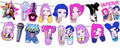 K-Pop Demon Hunters Huntrix Anime Girl Pop Group Happy Birthday Banner – Hanging Party Decoration Set