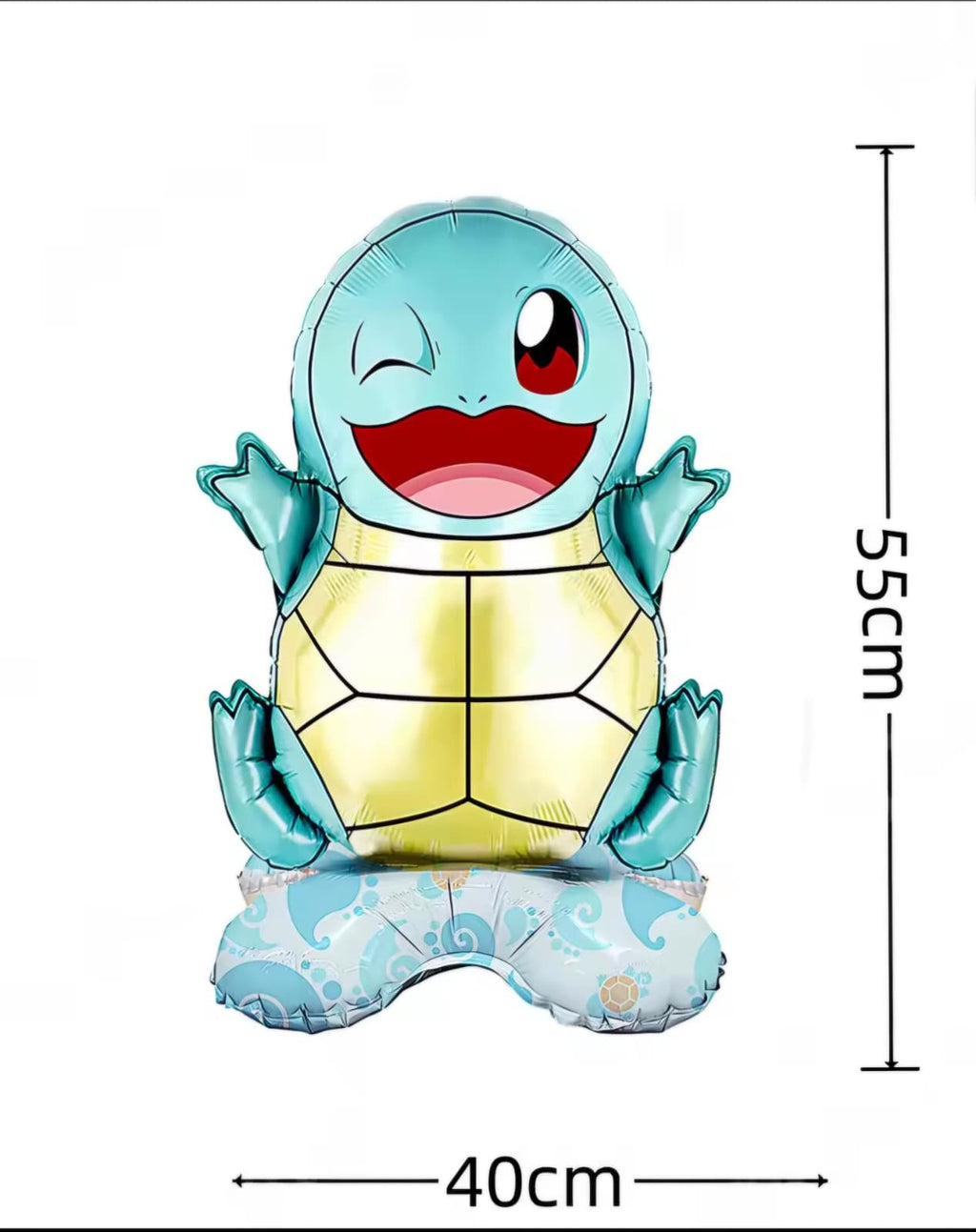 Pokémon Stacked Character Foil Balloons 4pcs set – Standing Pikachu, Charmander, Bulbasaur, & Squirtle Decor