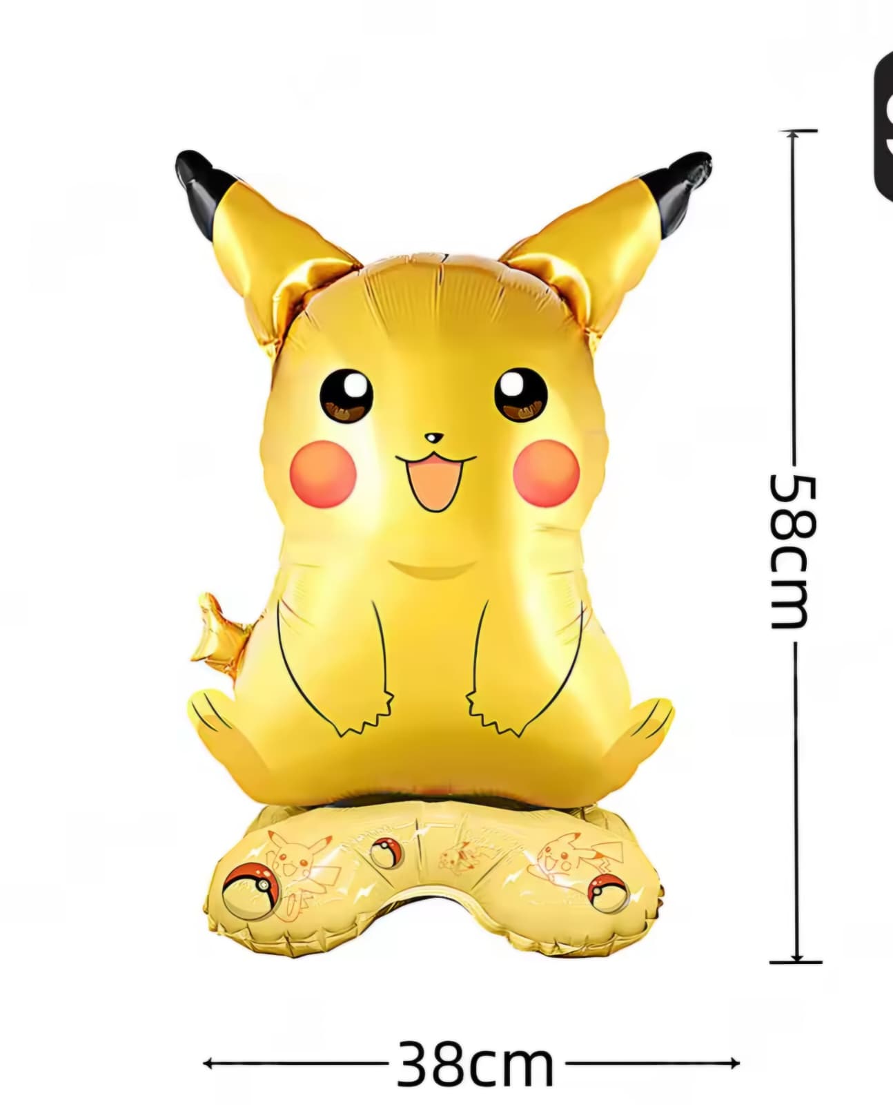 Pokémon Stacked Character Foil Balloons 4pcs set – Standing Pikachu, Charmander, Bulbasaur, & Squirtle Decor