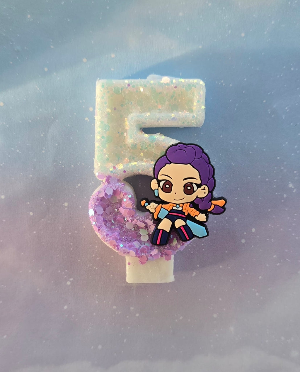 K Pop Demon Hunter Number Birthday Candles (Rumi #5 Candle)
