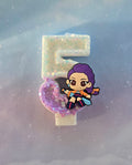K Pop Demon Hunter Number Birthday Candles (Rumi #5 Candle)