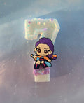 K Pop Demon Hunter Number Birthday Candles (Rumi #7 Candle)