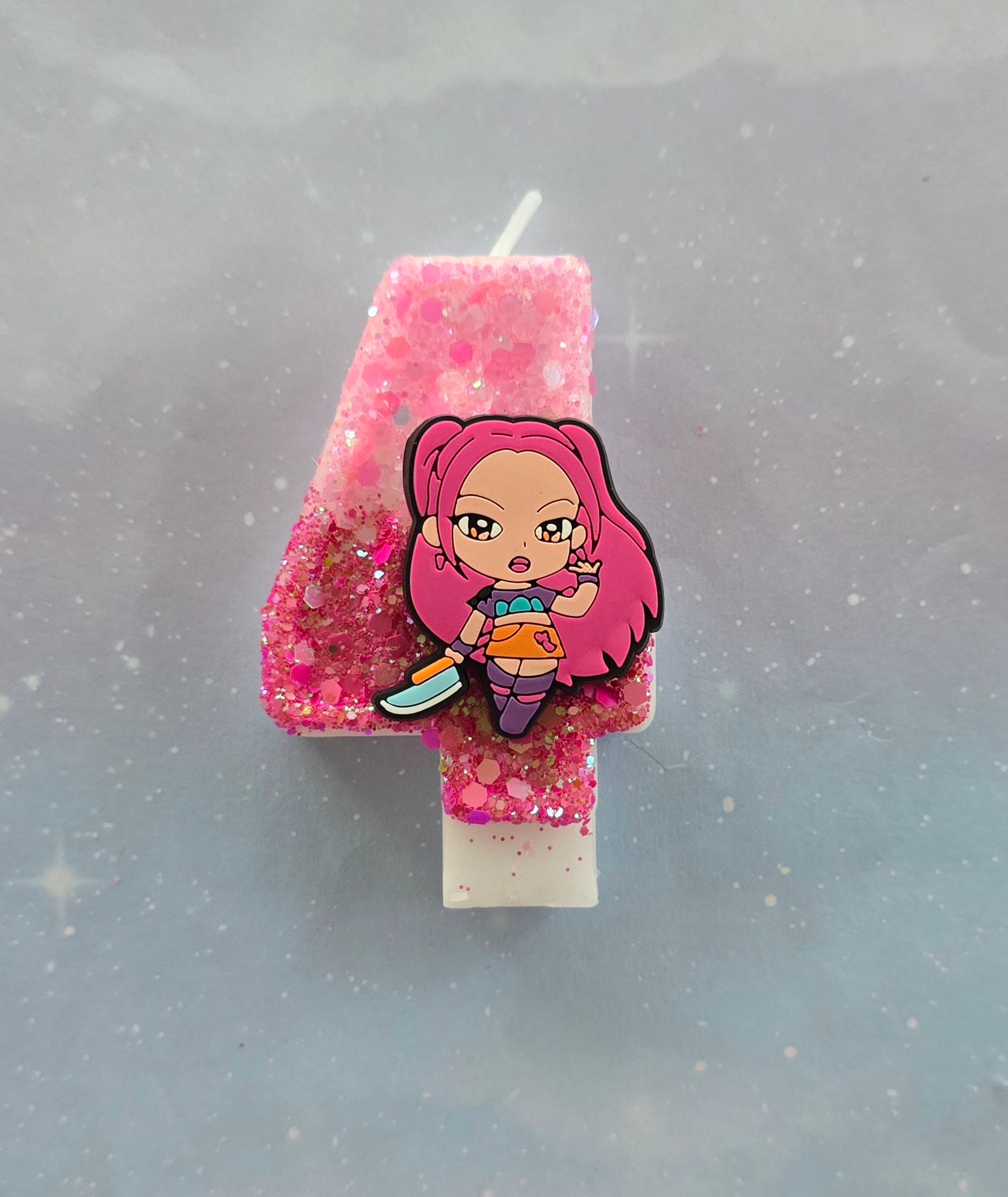 K Pop Demon Hunter Number Birthday Candles (Mira #4 Candle)