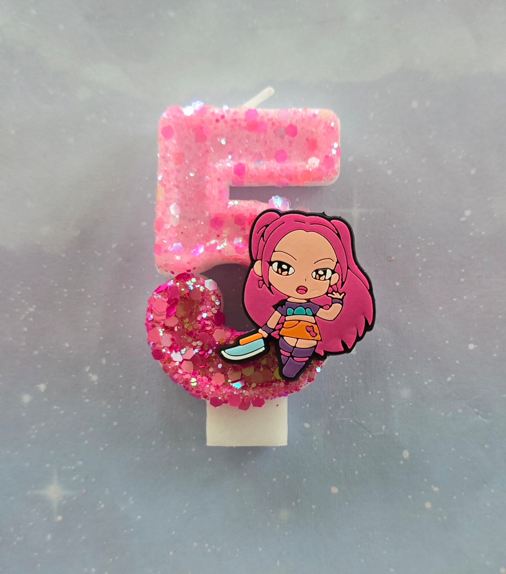 K Pop Demon Hunter Number Birthday Candles (Mira #5 Candle)