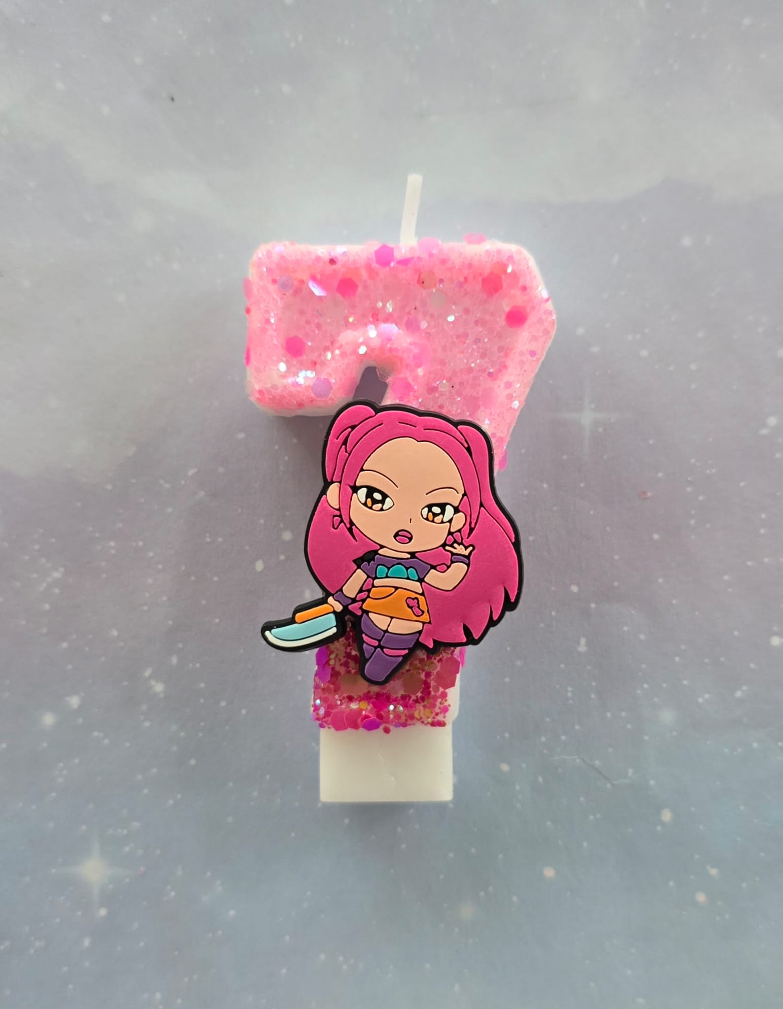K Pop Demon Hunter Number Birthday Candles (Mira #7 Candle)
