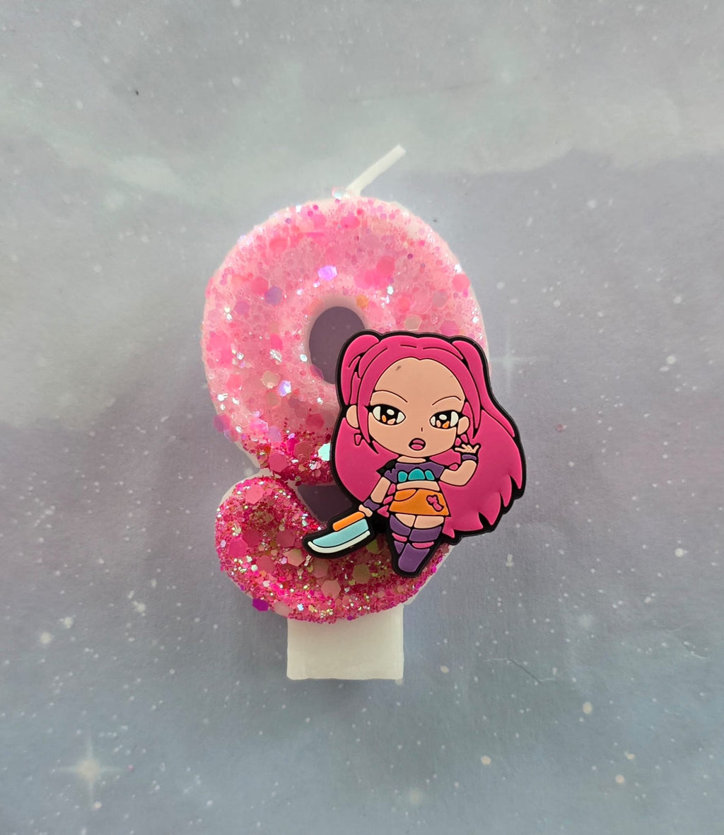 K Pop Demon Hunter Number Birthday Candles (Mira #9 Candle)