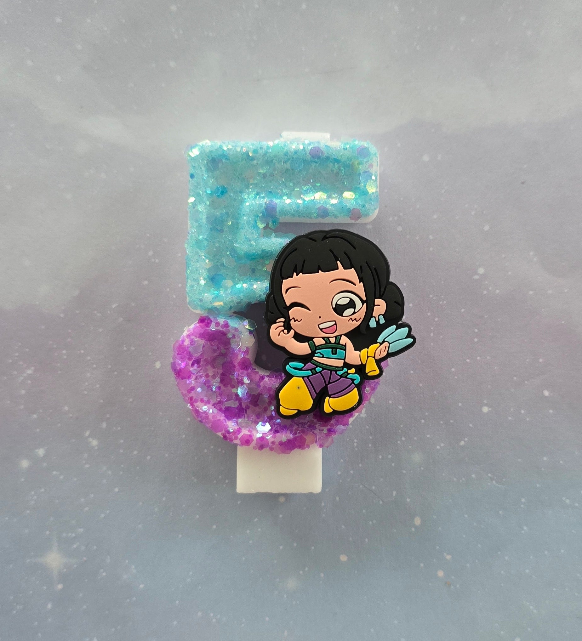 K Pop Demon Hunter Number Birthday Candles (Zoey #5 Candle)