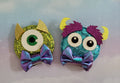 Handmade Monsters Inc Mike & Sulley Mouse Ear Hair Clips – Iridescent Bows