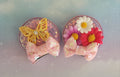 Handmade Tangle Rapunzel Floral Butterfly Mouse Ear Hair Clips – Purple Sequin & Daisy Flower Barrettes