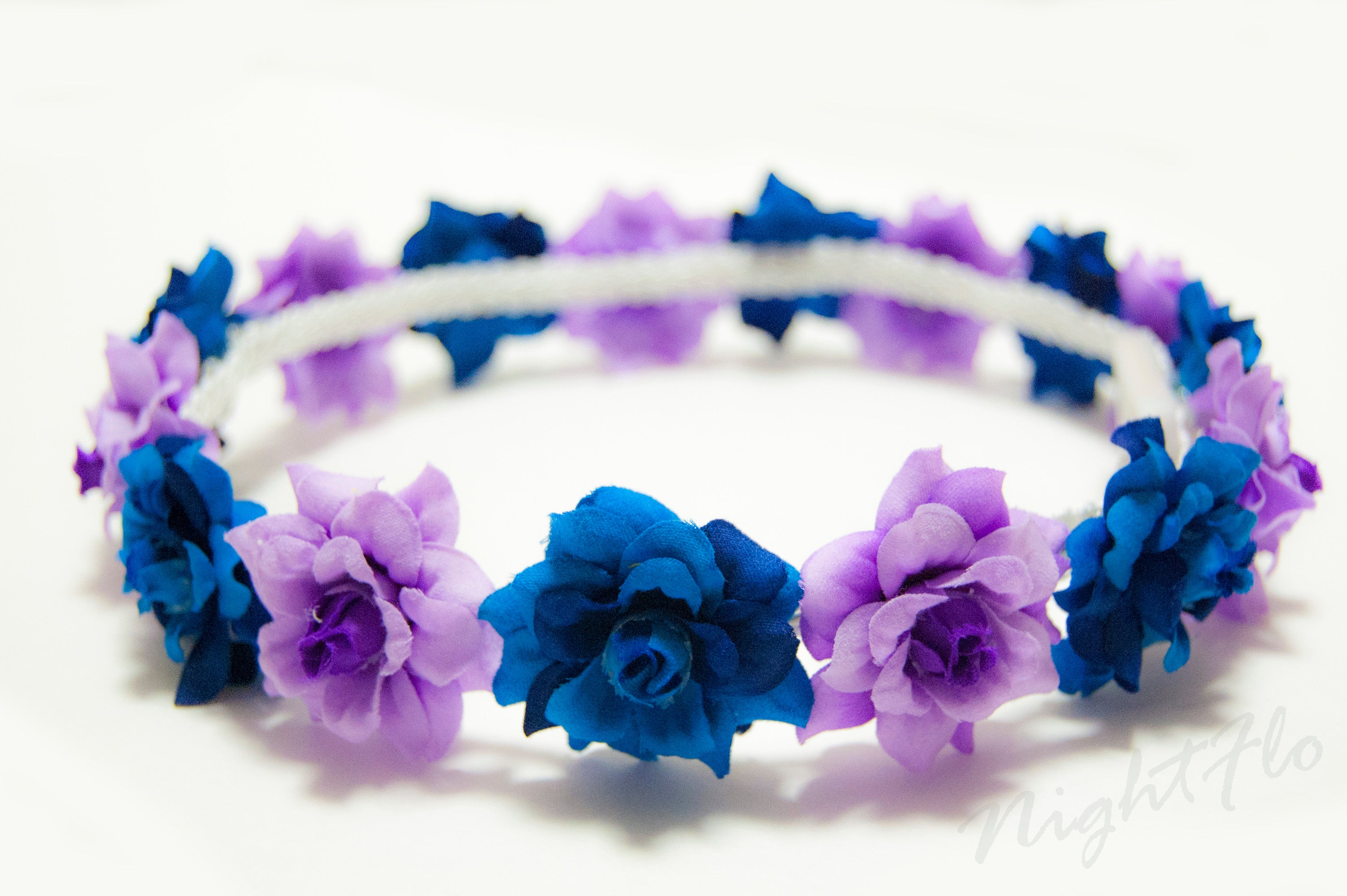 Glowing LED Purple & Blue Rose Flower Crown – Light-Up Festival, Rave & Party Headpiece |Music Festival| EDC Light-Up Bridal, Festival & Party Headpiece (Copy)