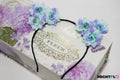 Turquoise & Purple Swirl Floral Kitty Ear Headband – Optional LED Light-Up Finish